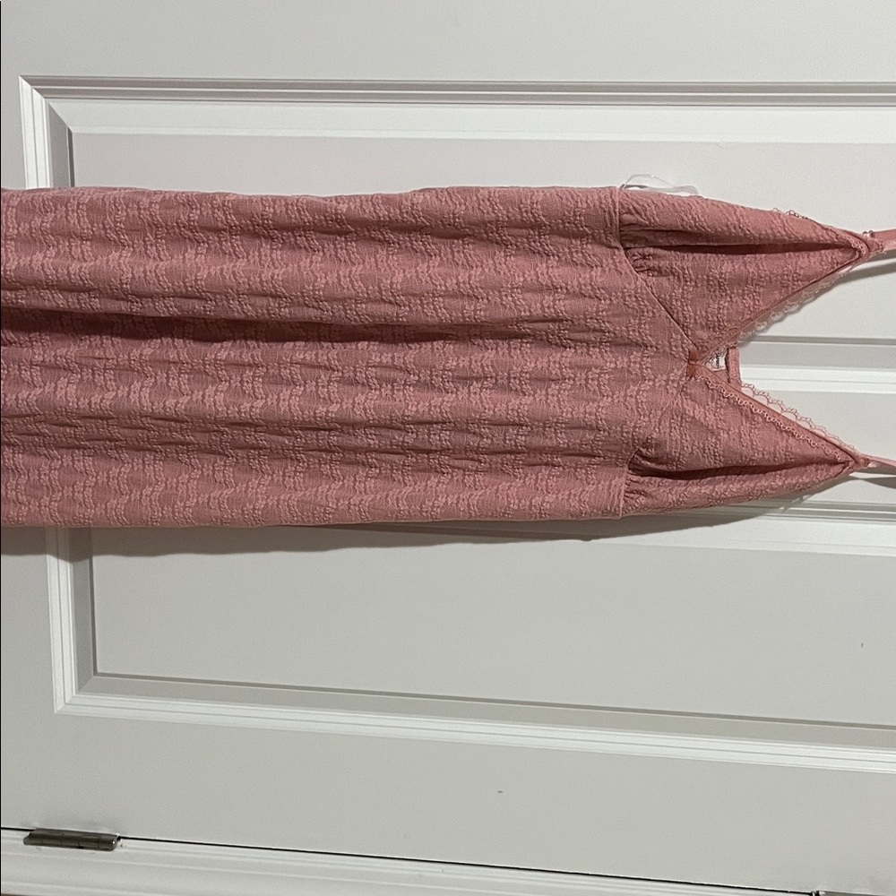 Pink Lace Sleeveless Dress